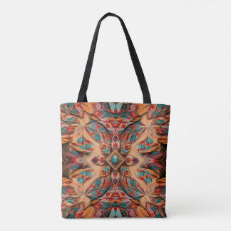 Tasche mit wirbelnden Südwestfedern