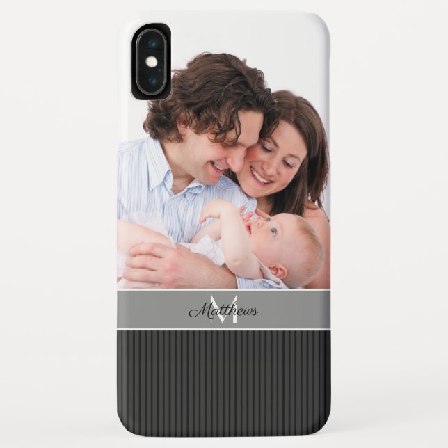 Tasche: Monogramm und Foto Case-Mate iPhone Hülle (Rückseite)
