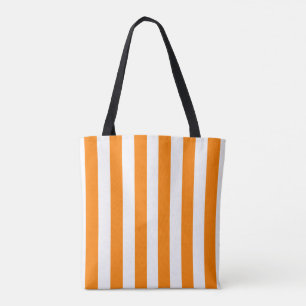 Tasche, Orange & Weiß gestreift vertikal Tasche