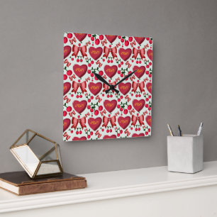 Tasche Quadratische Wanduhr