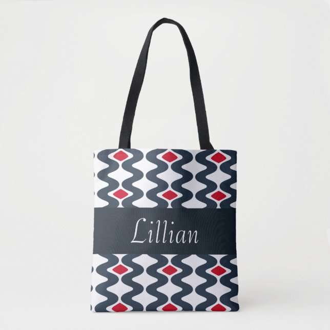 Tasche Rot und Blau Swirl (Vorderseite)