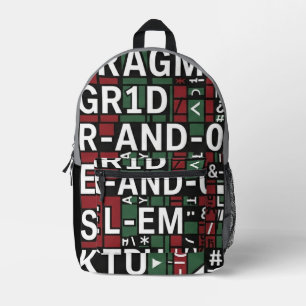 Tasche Rucksack Umhängetasche mit Typografie