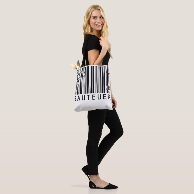 Tasche "SAUTEUER" Barcode Schwarz (Am Model)