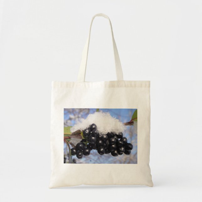 Tasche schwarze Vogelbeeren mit Schnee (Vorne)