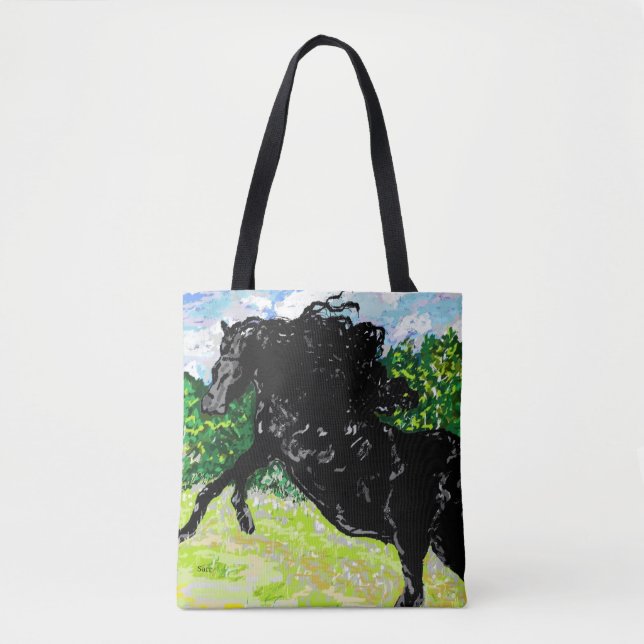 Tasche: SCHWARZER STALLION Tasche (Vorderseite)