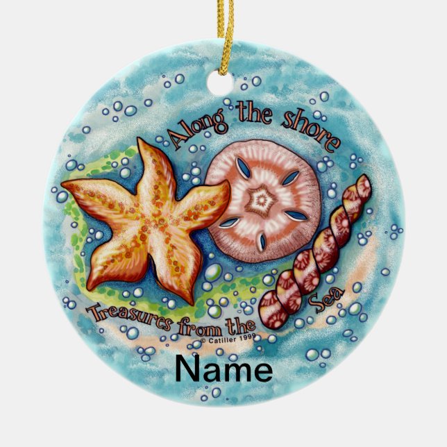 Tasche Seashell Treasures Keramik Ornament (Vorne)