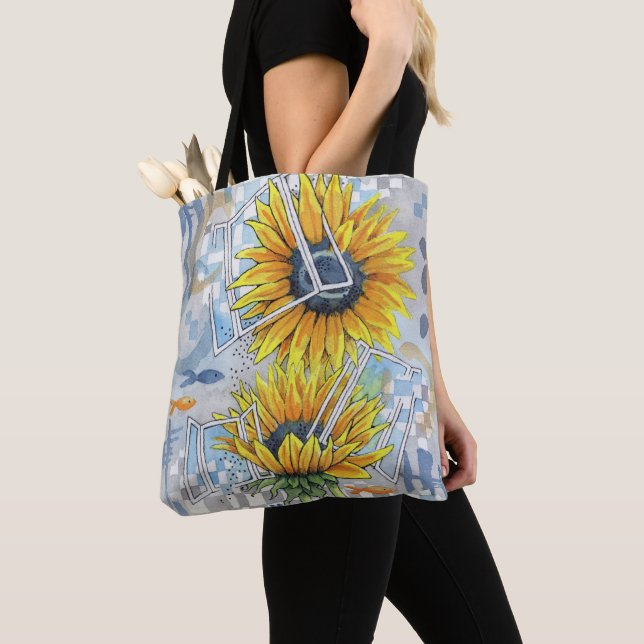 Tasche Sonnenblumen (Von Nahem)