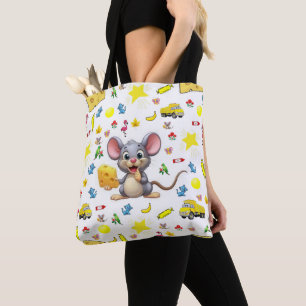 Tasche, Süße Maus Käse LKWs Sterne Tasche