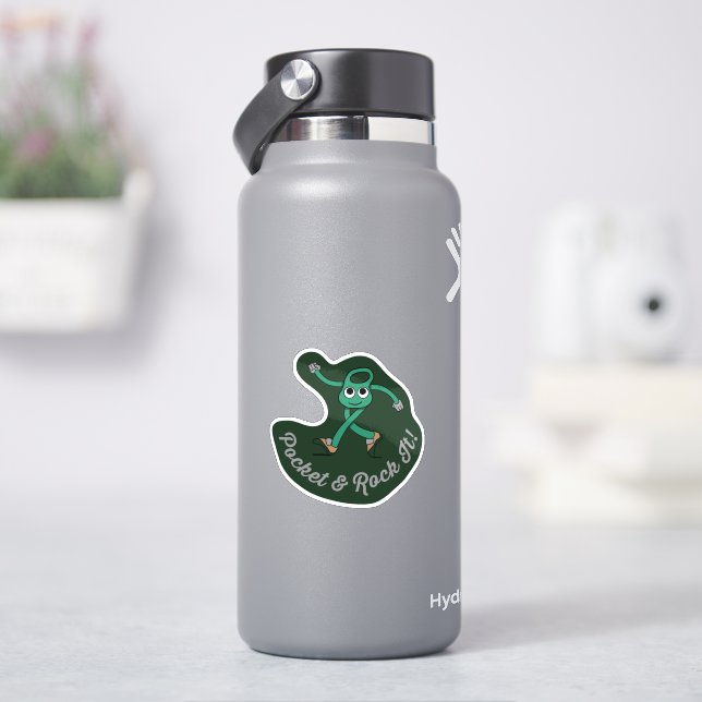 Tasche und Stein es Retro-Aufkleber Aufkleber (HydroFlask)