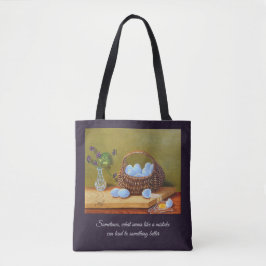 Tasche von Violetten und Eierkörben