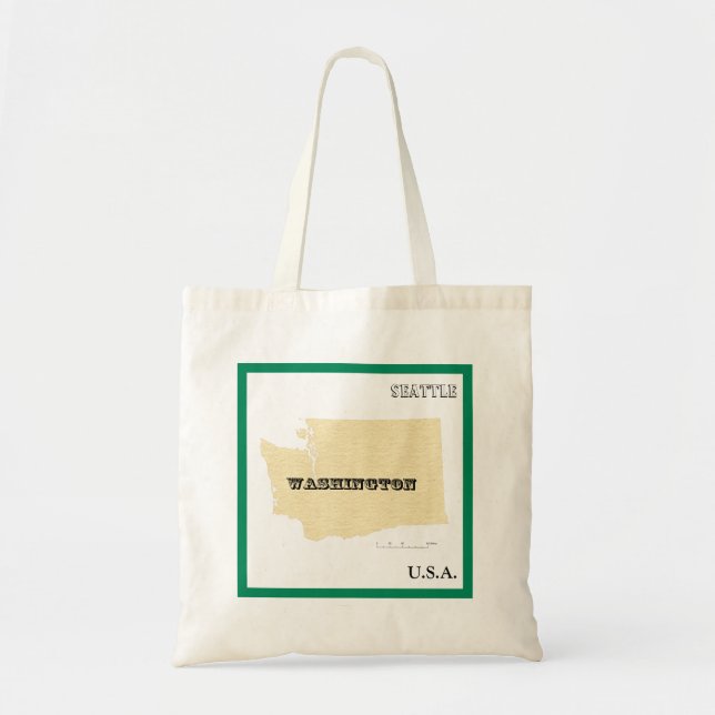 Tasche - Washington State Becher mit Stadt (Vorne)