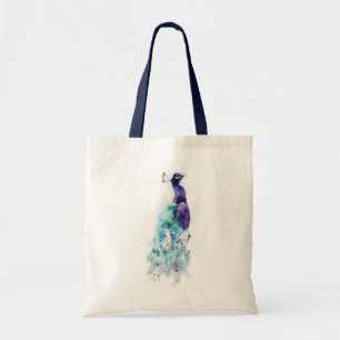Tasche Wasserfarbe "des hübschen Pfaus"