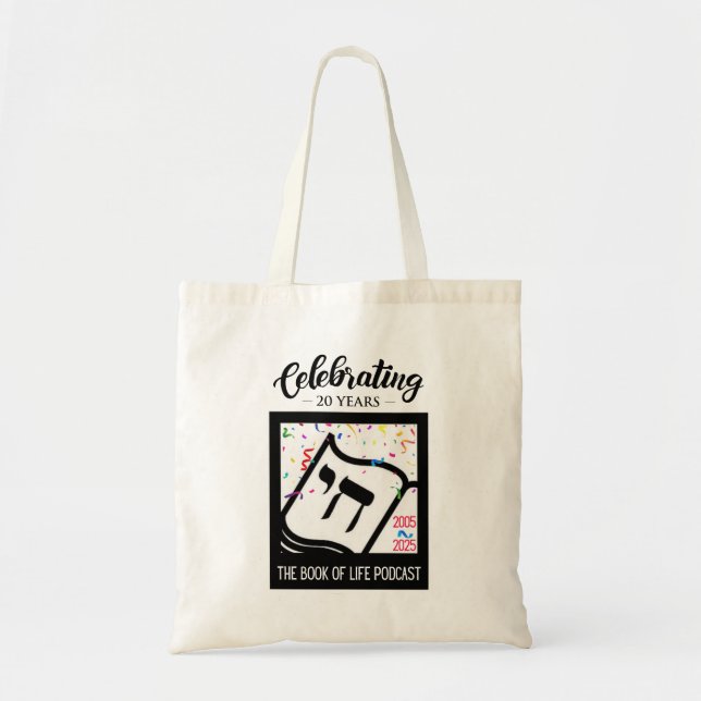 Tasche zum 20-jährigen Jubiläum des Podcasts (Vorne)