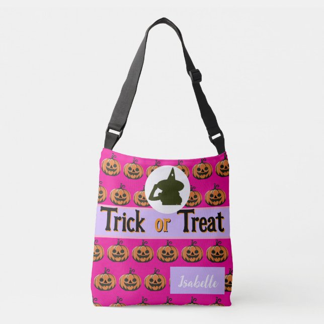 Tasche zwischen Trick oder Vorname, Foto lila (Vorderseite)