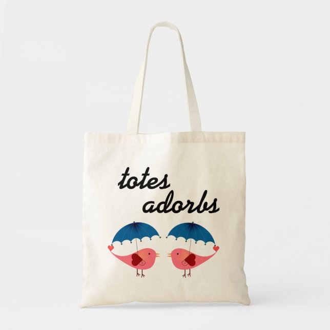 Taschen Adorbs niedliche Vögel und Regenschirme (Vorne)