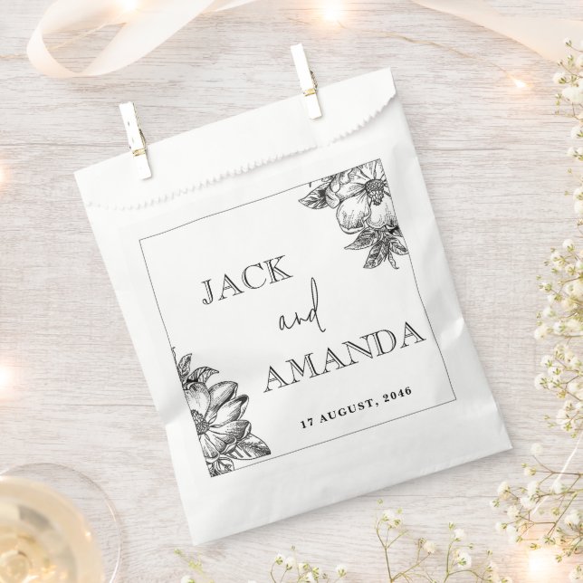 Taschen aus schwarzem und weißem Gastgeschenk Hoch Geschenktütchen (Ausgeschnitten)