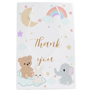 Taschen für Baby-Tier-Pastell-Baby-Party-Geschenke Mittlere Geschenktüte