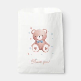 Taschen für Teddybär-Baby-Jungen-Showerparty - Bla Geschenktütchen