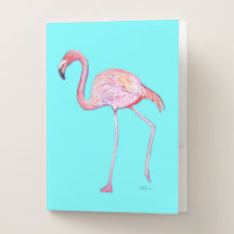 Taschen-Ordner-gesetzter rosa Flamingo-Türkis