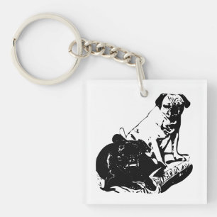 Taschen-Pugs, künstlerischer Charme Schlüsselanhänger