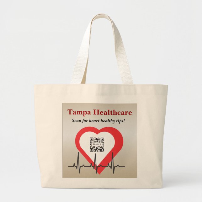 Taschen-Schablonen-Tampa-Gesundheitswesen Jumbo Stoffbeutel (Vorne)