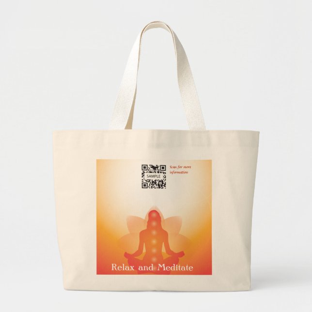 Taschen-Schablonen-Yoga Jumbo Stoffbeutel (Vorne)