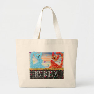 Taschen-Tasche - beste Freunde Jumbo Stoffbeutel