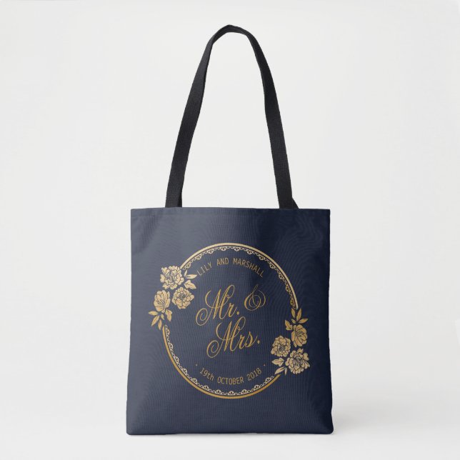 Taschen-Tasche der elegantes Goldpersonalisierte Tasche (Vorderseite)