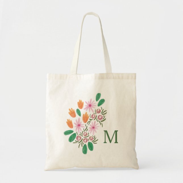 Taschen-Tasche - MAXINE Blumenmuster Tragetasche (Vorne)