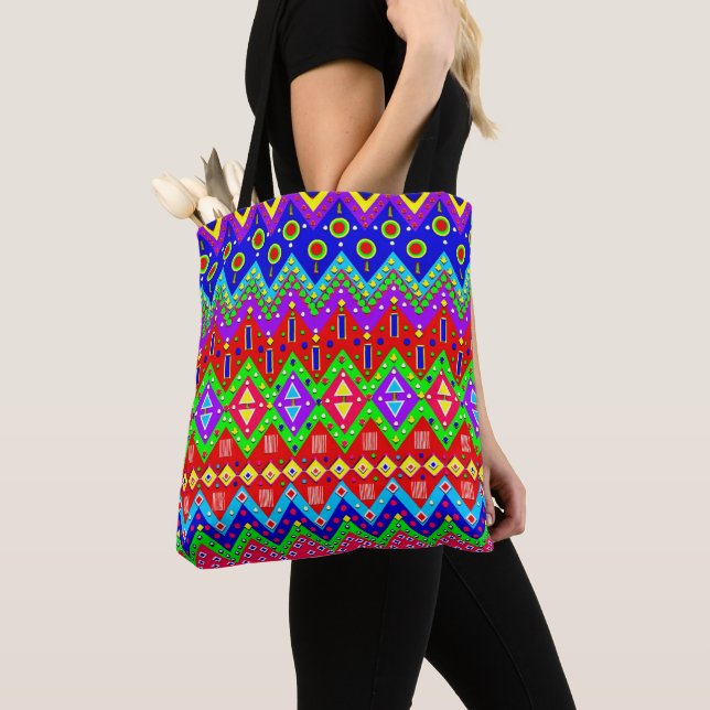 Taschen-Tasche, mexikanische festliche bunte Tasche (Von Nahem)