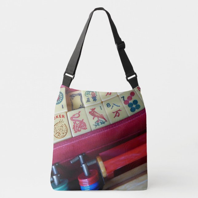 Taschen-Tasche Milliamperestunde Jongg Tragetaschen Mit Langen Trägern (Vorderseite)