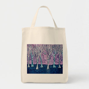 Taschen-Tasche mit Bäumen im Winter Tragetasche