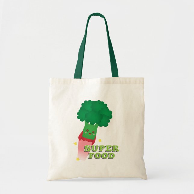 Taschen-Tasche nahrung des niedlichen Brokkolis Tragetasche (Vorne)