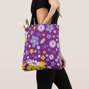 Taschen-Taschen-lila Blumenentwurf Tasche