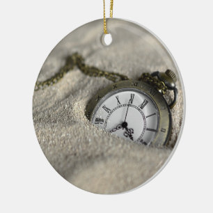 Taschen-Uhr - die Sande der Zeit Keramikornament