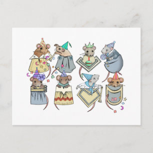 Taschenmäuse zum Geburtstag Postkarte