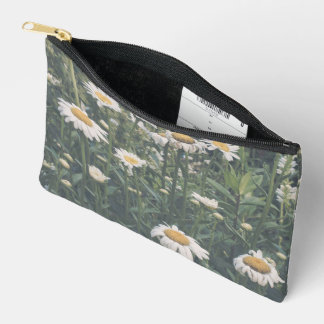 Taschenset mit Gänseblümchen-Muster für Kosmetik u Zubehörtasche