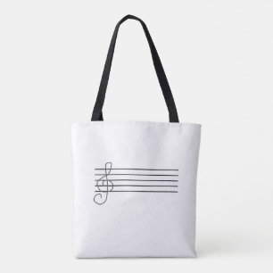 Taschentasche, -Musiknoten und -personal Tasche