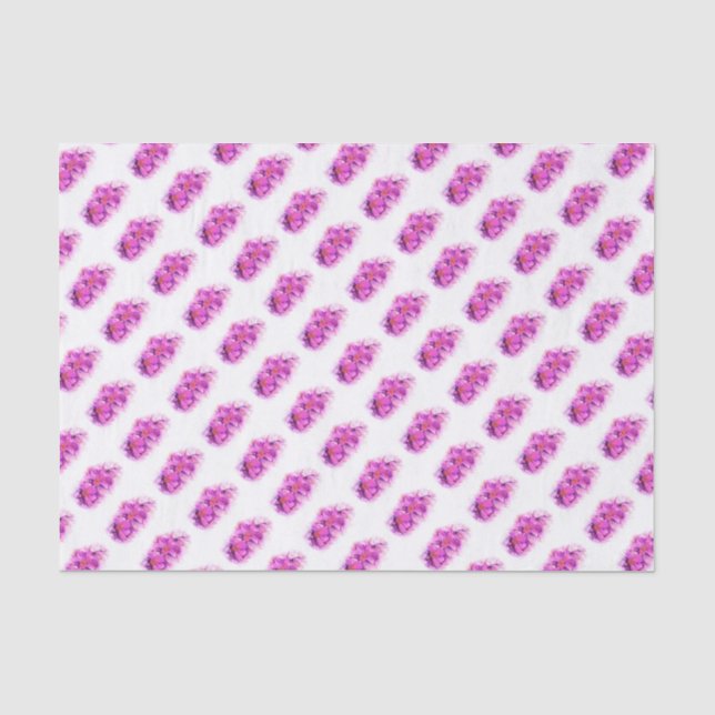 Taschentuch aus rosa Orchideen Seidenpapier (Vorderseite)