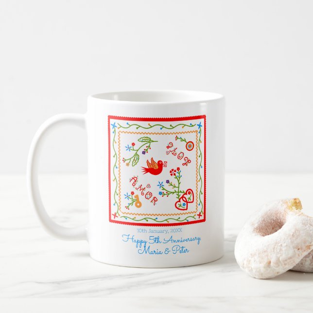 Taschentücher der portugiesischen Liebe Kaffeetasse (Mit Donut)