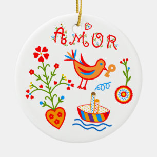 Taschentücher der portugiesischen Liebe Keramik Ornament