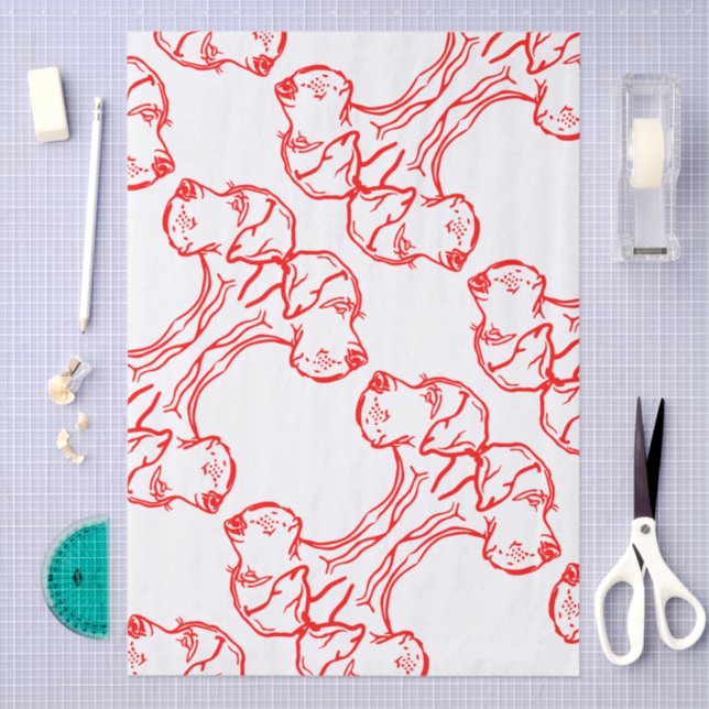 Taschentücher mit Doggen Seidenpapier (Handwerk)