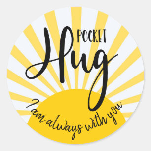 Taschenumarmung Ich bin immer bei dir covid-19-Abs Runder Aufkleber