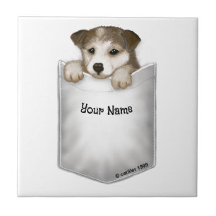 Taschenwelpe Hund  Fliese