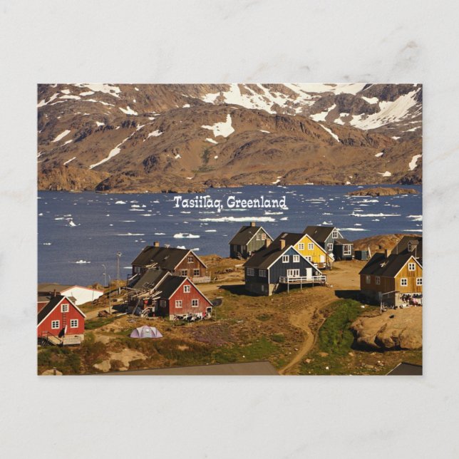 Tasiilaq, Grönland Postkarte (Vorderseite)