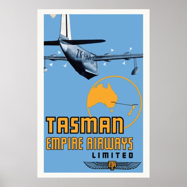 Tasman Empire S30 Airways Vintage Poster 1930s (Vorne)