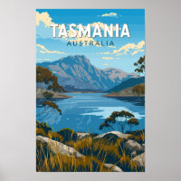 Tasmania Australia Reisen Kunst Vintag