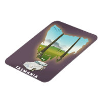 Tasmania illustrierte Karte Reiseplakat.