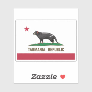 Tasmania Republik Tasmanische Teufelsflagge Aufkleber