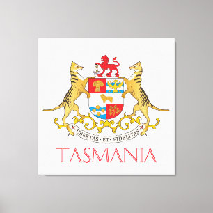 Tasmania-Wappen Leinwanddruck